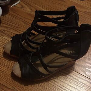 a.n.a Black Strappy Wedges
